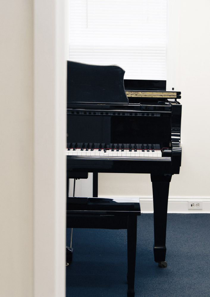 piano closeup at greenwich ct studio